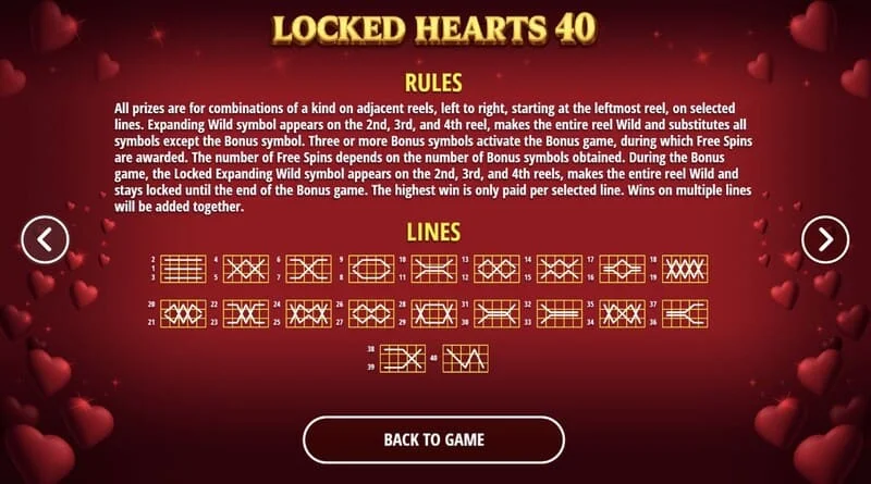 Locked Hearts 40 - dobitne linije na valjcima